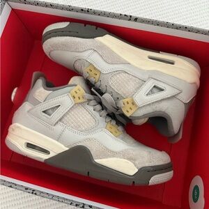 Jordan Kids Sneakers “4’s” - Photon Dust and Pale Vanilla